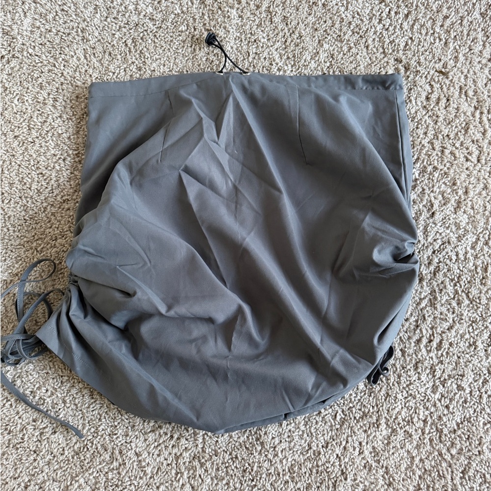 Gray Drawstring Skirt